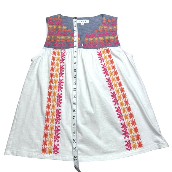 THML | Women | Boho Style Embroidered Sleeveless Top | Size XS - Picture 5 of 9